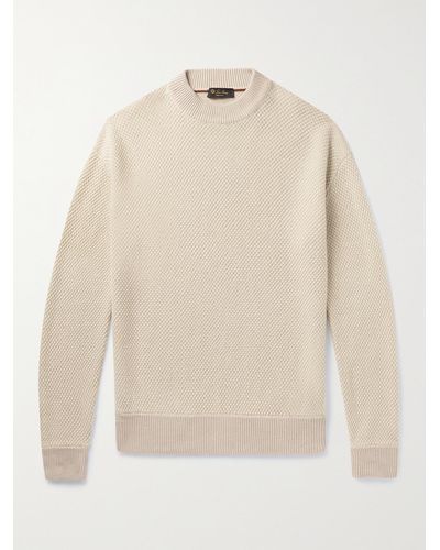 Loro Piana Linen And Cashmere-blend Sweater - Natural