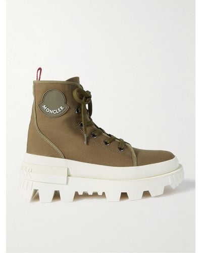 Moncler Desertyx Rubber-trimmed Canvas Boots - Green