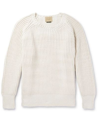 Federico Curradi Ribbed Cotton-blend Sweater - White