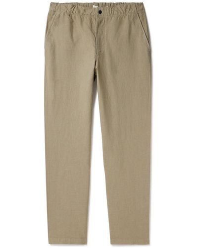 Norse Projects Ezra Straight-leg Cotton And Linen-blend Pants - Natural