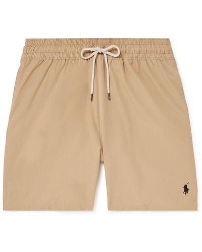 Polo Ralph Lauren Traveler Straight-leg Mid-length Swim Shorts - Natural