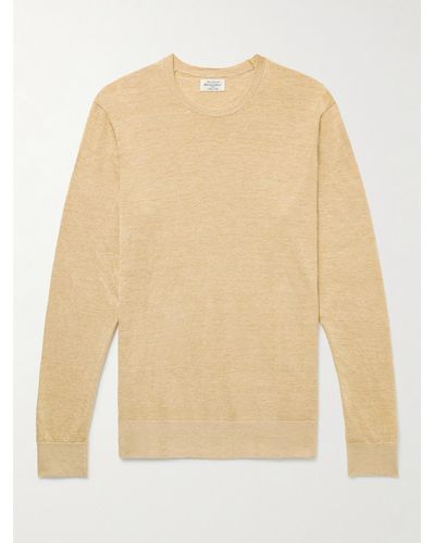 Hartford Linen And Cotton-blend Sweater - Natural