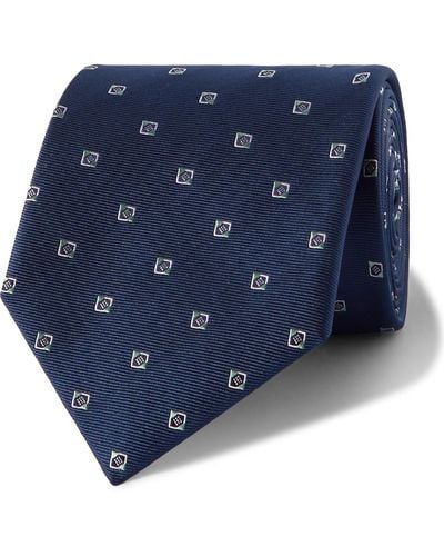 Brioni 8cm Silk-jacquard Tie - Blue