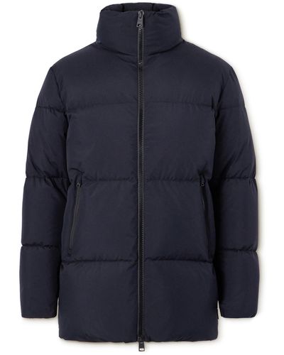 Herno Laminar Gore-tex® Windstopper® Quilted Down Jacket - Blue