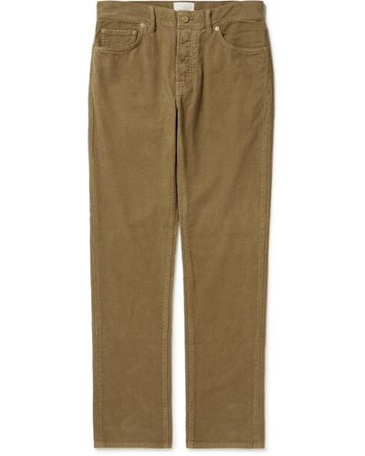 Sid Mashburn Slim-fit Straight-leg Cotton-corduroy Pants - Natural