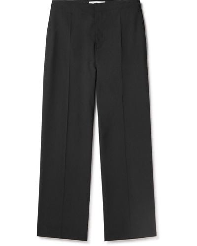 Loewe Straight-leg Wool Pants - Black