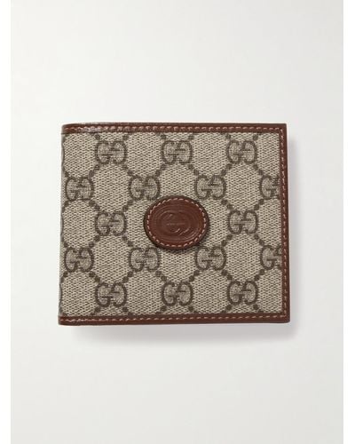 Gucci Interlocking G Flap-pocket Bi-fold Wallet - Brown