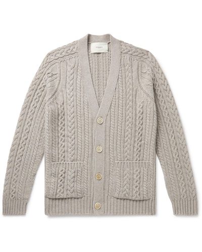 James Purdey & Sons Cable-knit Cashmere Cardigan - Gray