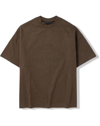 Fear Of God Oversized Logo-appliquéd Cotton-jersey T-shirt - Brown