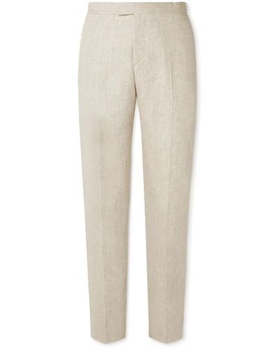 Favourbrook Allercombe Slim-fit Straight-leg Linen Suit Pants - Natural