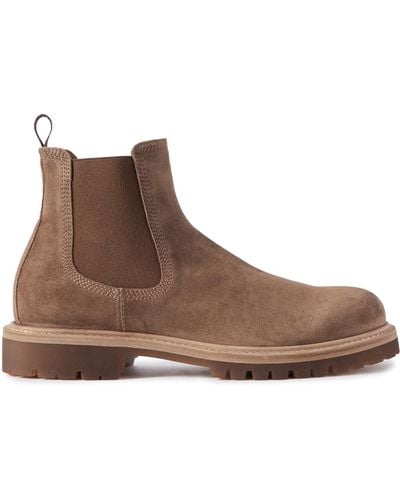 Officine Creative Boss Suede Chelsea Boots - Brown