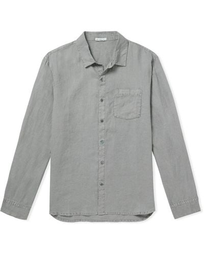 James Perse Garment-dyed Linen Shirt - Gray