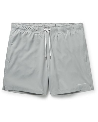 NN07 Jules Straight-leg Mid-length Swim Shorts - Gray