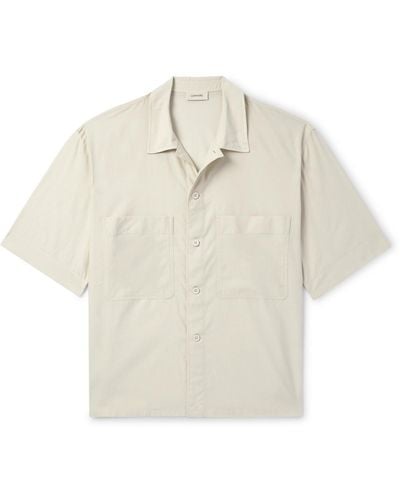 Lemaire Cotton And Silk-blend Poplin Shirt - White