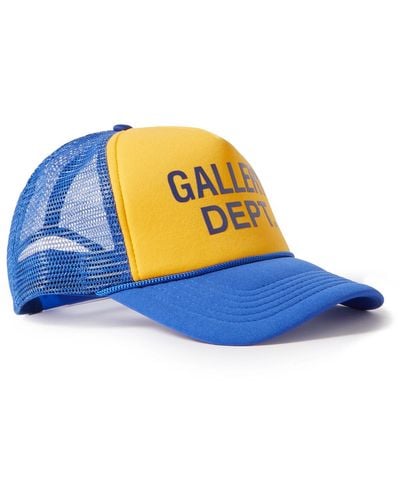 GALLERY DEPT. Printed Two-tone Twill And Mesh Trucker Cap - Blue