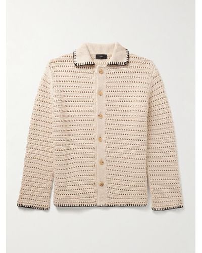 Alanui Rete Crocheted Cotton-blend Shirt - Natural