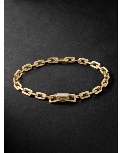 SHAY Gold Diamond Chain Bracelet - Black
