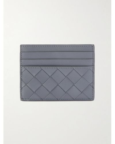 Bottega Veneta Intrecciato Leather Cardholder - Grey