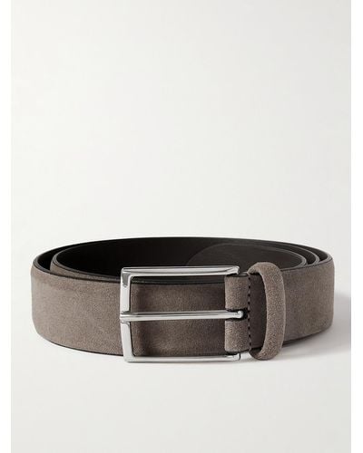 Anderson's 3.5cm Suede Belt - Grey