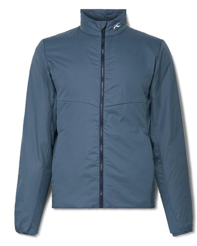 Kjus Radiation Slim-fit Padded Shell And Stretch-jersey Golf Jacket - Blue