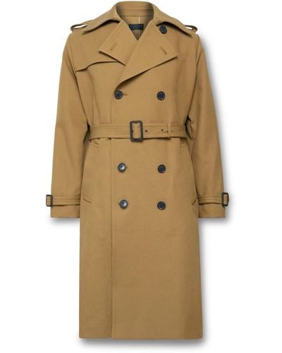 Nili Lotan Trenton Double-breasted Belted Cotton-canvas Trench Coat - Natural