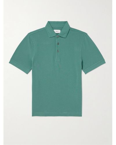 MR P. Slim-fit Cotton-piqué Polo Shirt - Green