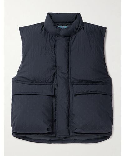 Blue Blue Japan Padded Shell Down Gilet - Blue