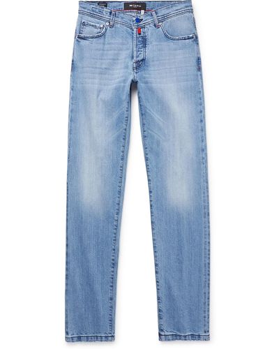 Kiton Slim-fit Straight-leg Selvedge Jeans - Blue