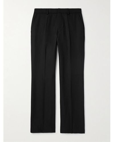 Second Layer Straight-leg Wool Trousers - Black