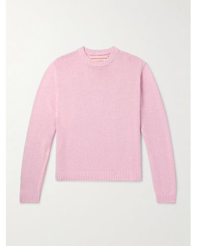 Stockholm Surfboard Club Logo-jacquard Knitted Jumper - Pink