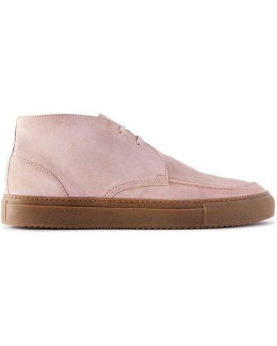 MR P. Larry Regenerated Suede By Evolo® Chukka Boots - Pink