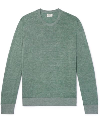 Hartford Linen And Cotton-blend Sweater - Green