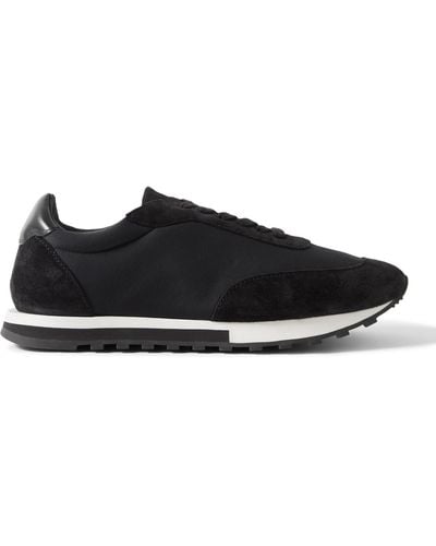 The Row Owen Leather- And Suede-trimmed Nylon Sneakers - Black