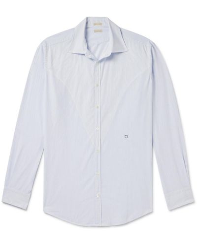 Massimo Alba Genova Striped Cotton-poplin Shirt - White