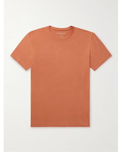 Derek Rose T-shirt in jersey di modal stretch Basel 16 - Arancione