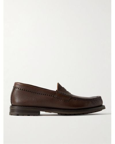 Yuketen Rob's Full-grain Leather Penny Loafers - Brown
