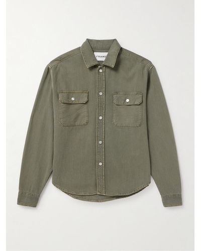 FRAME Cotton Overshirt - Green