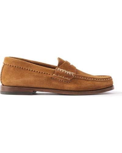 Yuketen Rob's Tosca Leather Penny Loafers - Brown