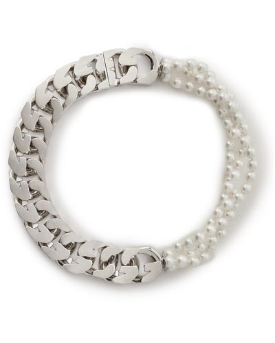 Givenchy Silver-tone Faux Pearl Necklace - Metallic