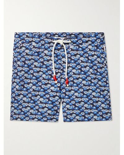 Orlebar Brown Fantasy Floral Ii Slim-fit Mid-length Floral-print Swim Shorts - Blue