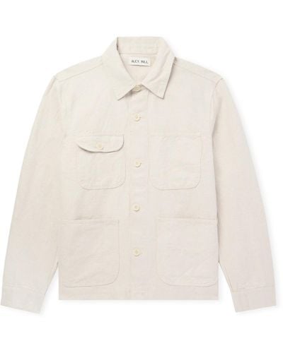 Alex Mill Linen And Cotton-blend Canvas Overshirt - White