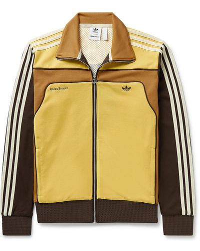 adidas Originals Wales Bonner Striped Tech-jersey Track Jacket - Yellow