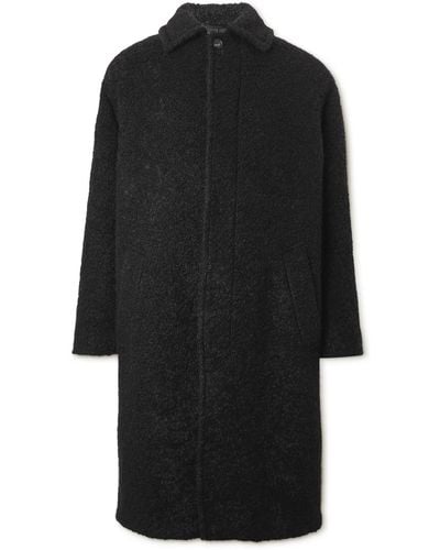 Gabriela Hearst Bouclé Overcoat - Black