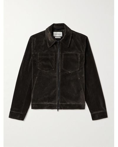 Oliver Spencer Norton Cotton-velvet Jacket - Black