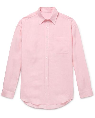 Anderson & Sheppard Linen Shirt - Pink