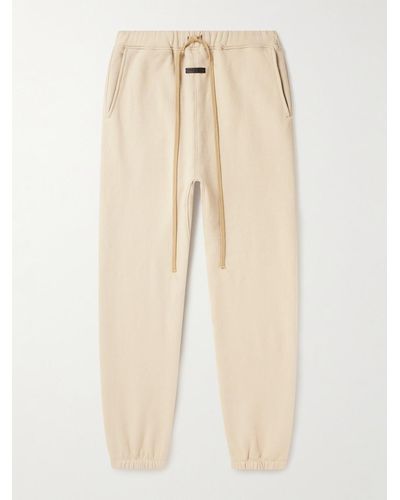 Fear Of God Eternal Tapered Cotton-jersey Sweatpants - Natural