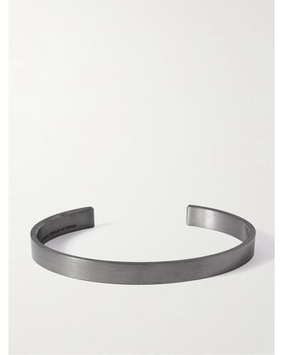 Le Gramme 21g Brushed Sterling Silver Cuff - Metallic