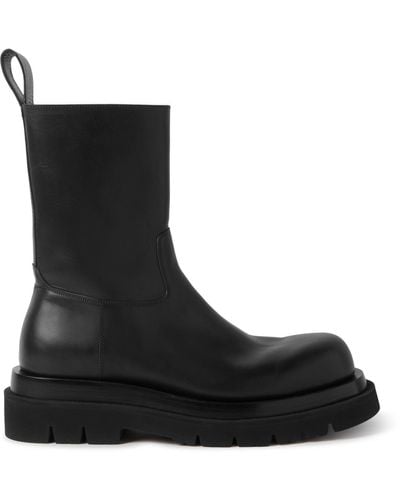 Bottega Veneta Puddle Leather Chelsea Boots - Black