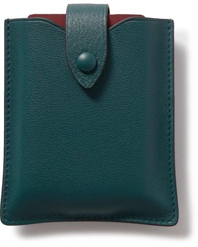 Metier Full-grain Leather Playing Cards Case - Green