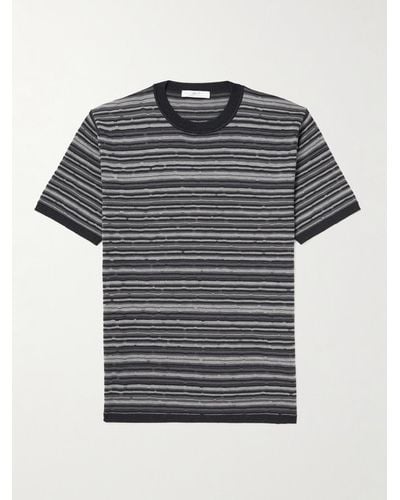 MR P. Striped Merino Wool T-shirt - Black